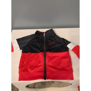 12 Month NIKE Full Zip Track Jacket Red Black Baby Boy